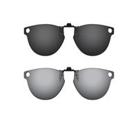 ThunderClap Occhiali da sole polarizzati con clip flip-up compatibili con Ray-Ban RW4009 50 mm per uomo donna protezione UV, Guscio nero + grigio ultimo, RW4009 50mm