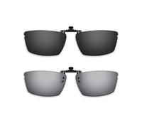 ThunderClap Occhiali da sole polarizzati con clip per montaggio esterno Oakley Lizard OX5113 56 mm per uomo donna protezione UV, Guscio nero + grigio ultimo, Lizard OX5113 56mm