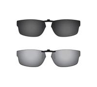 ThunderClap Occhiali da sole polarizzati con clip per Oakley Socket 5.0 OX3217 53 mm per uomo donna protezione UV, Guscio nero + grigio ultimo, Socket 5.0 OX3217 53mm