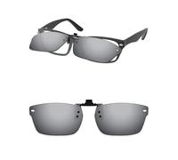 ThunderClap Occhiali da sole polarizzati con montaggio esterno a clip, compatibili con Ray-Ban RB5206 52 mm, unisex, protezione UV, Grigio Ultimo, RB5206 52mm