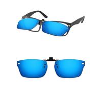 ThunderClap Occhiali da sole polarizzati con montaggio esterno a clip, compatibili con Ray-Ban RB5206 52 mm, unisex, protezione UV, Geyser Blu, RB5206 52mm
