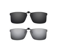 ThunderClap Occhiali da sole polarizzati con montaggio esterno a clip, compatibili con Ray-Ban RB6335 56 mm, unisex, protezione UV, Guscio nero + grigio ultimo, RB6335 56mm
