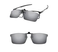 ThunderClap Occhiali da sole polarizzati flip-up clip-on per Oakley Base Plane OX3232 54 mm per uomo donna protezione UV, Grigio Ultimo, Base Plane OX3232 54mm