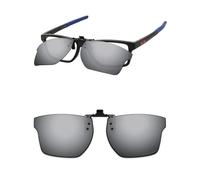 ThunderClap Occhiali da sole polarizzati flip-up clip-on per Oakley Chamfer Squared OX8143 54 mm per uomo donna protezione UV, Grigio Ultimo, Chamfer Squared OX8143 54mm