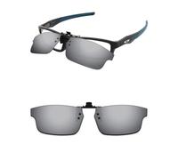 ThunderClap Occhiali da sole polarizzati flip-up clip-on per Oakley Crosslink Asian Fit OX8118 56 mm per uomo donna protezione UV, Grigio Ultimo, Crosslink Asian Fit OX8118 56mm