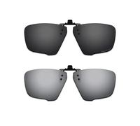 ThunderClap Occhiali da sole polarizzati flip-up clip-on per Oakley Crosslink Zero OX8076 56 mm per uomo donna protezione UV, Guscio nero + grigio ultimo, Crosslink Zero OX8076 56mm