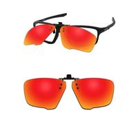 ThunderClap Occhiali da sole polarizzati flip-up clip-on per Oakley Crosslink Zero OX8076 56 mm per uomo donna protezione UV, Aurora Rosso, Crosslink Zero OX8076 56mm