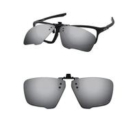 ThunderClap Occhiali da sole polarizzati flip-up clip-on per Oakley Crosslink Zero OX8076 56 mm per uomo donna protezione UV, Grigio Ultimo, Crosslink Zero OX8076 56mm