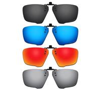 ThunderClap Occhiali da sole polarizzati flip-up clip-on per Oakley Crosslink Zero OX8076 56 mm per uomo donna protezione UV, Shell Black + Ultimate Gray + Geyser Blue + Aurora Red, Crosslink Zero