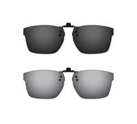 ThunderClap Occhiali da sole polarizzati flip-up clip-on per Oakley Hex Jector (A) OX8174F 56 mm per uomo donna protezione UV, Guscio nero + grigio ultimo, Hex Jector (A) OX8174F 56mm