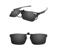 ThunderClap Occhiali da sole polarizzati flip-up clip-on per Oakley Plank 2.0 OX8081 53 mm per uomo donna protezione UV, Guscio nero, Plank 2.0 OX8081 53mm