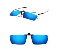 ThunderClap Occhiali da sole polarizzati flip-up clip-on per Oakley Top Spinner 4B OX3136 53 mm per uomo donna protezione UV, Geyser Blu, Top Spinner 4B OX3136 53mm