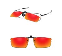 ThunderClap Occhiali da sole polarizzati flip-up clip-on per Oakley Top Spinner 4B OX3136 53 mm per uomo donna protezione UV, Aurora Rosso, Top Spinner 4B OX3136 53mm