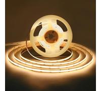 THUNGCIT Striscia LED COB con elenco UL, DC 12 V, flessibile, super luminosa, 5 m, 3000 K, luce bianca calda, CRI 90+, 2400 LED, luce uniforme ad alta densità per interni