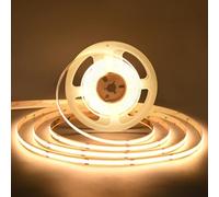 THUNGCIT Striscia LED COB con elenco UL, DC 24 V, flessibile, super luminosa, 5 m, 3000 K, luce bianca calda, CRI 90+, 2400 LED, luce uniforme ad alta densità per interni