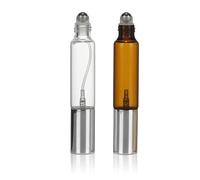 THXFUNAREA 2 Pezzi Porta Profumo da Viaggio Ricaricabile Doppia Testa, 10 ml Boccetta Profumo Mini Vuota, Spray e Pennello Applicatore 2 in 1,Atomizzatore Profumo per Uomini e Donne,Ricarica dal Basso