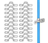 THXFUNAREA 20 PCS Morsetto per Tubi, Collari per tubi, M10 Collari per Tubi in Acciaio Inox 304,Fissatubi a scatto ft mm Morsetti per Cavi, Supporto Staffe per Tubi Cavi da Ø 10 mm,per Tubo Acqua