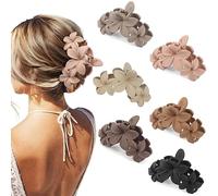 THXFUNAREA 6 Pezzi Mollettone Fiore Capelli Donna, fermaglio capelli donna elegante,mollettoni capelli donna,Pinza per Capelli, Ciappo per Capelli Antiscivolo Resistenti per Donne Ragazze