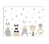 THXFUNAREA Adesivi Muro Bambini Cameretta Adesivi Murali Bambini Stickers Bambini Attacca Stacca Adesivi Murali Animali Giungla Adesivi Bosco Stickers Muro per Bambini Camerette