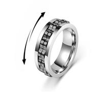 THXFUNAREA Anello antistress e antiansia,8 mm,Lucidato,Accessori alla moda,Regalo per uomini e donne - 62,4 mm,US Size 10