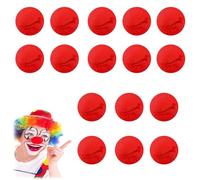 THXFUNAREA Confezione da 16 Nasi Rossi da Clown in Schiuma Morbida, Accessorio per Travestimenti e Feste in Maschera, Perfetto per Carnevale, Halloween, Spettacoli e Animazione, Per Bambini e Adulti