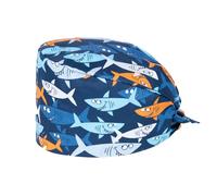THXFUNAREA Cuffia Sala operatoria,Cuffia Dentista,Cuffiette mediche,Cuffiette chirurgiche,Cuffiette chirurgia,Cappello da Lavoro Unisex Cappello da Lavoro con Stampa Balena in Cotone