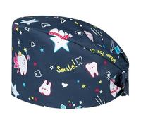 THXFUNAREA Cuffie Chirurgiche, Cappelli Scrub Cotone, Cappello Bouffant Regolabil con Fascia Sudore Cappelli da Lavoro Unisex Adatto a Medici Dentista Chef Cuffie da Doccia