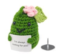 THXFUNAREA Patata positiva Creative Knitted Positive Doll, Mini Plush Figures Funny Positive Doll Regali per donne Uomini, positive peluche pinguino positivo Colleghi Regalo d'addio