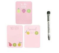 THXFUNAREA Set di 3 Taccuini Adesivi Magnetici e 1 Penna, con Disegni Carini per Appunti e Promemoria, Accessorio Indispensabile per la Pianificazione Giornaliera in Cucina o nella Stanza dei Ragazzi