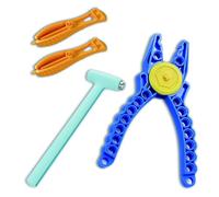 THXFUNAREA Set di strumenti per blocchi da costruzione,separatore di pietre, separatore di mattoni,pinze e martello,compatibile con il separatore di blocchi Lego Technic, per gli appassionati di kit.