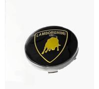 THXGFW 4 Pezzo Coprimozzi Auto per Lamborghini 75MM, Coprimozzo Tappi di Cerchioni Copriruota Centrale Sostituzione Tappi Mozzo Auto con Logo