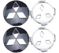 THXGFW 4 Pezzo Coprimozzi Auto per Mitsubishi Pajero iO Pinin 1998-2007 56.5MM, Coprimozzo Tappi di Cerchioni Copriruota Centrale Sostituzione Tappi Mozzo Auto con Logo,D