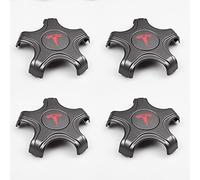 THXGFW 4 Pezzo Coprimozzi Auto per Tesla Model 3, Coprimozzo Tappi di Cerchioni Copriruota Centrale Sostituzione Tappi Mozzo Auto con Logo,A