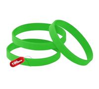 THXIY 100 pezzi braccialetti in silicone per bambini,Vuoti Braccialetto universale Sportive Braccialetti di gomma per ragazze ragazzi verde