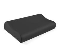 THXSILK 19 Momme Federa in 100% seta di gelso per cuscino Contour Memory Foam, federa cervicale, confezione da 1 (nero, 50,8 x 30,5 x 9,9 cm/6,9 cm)