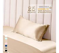 THXSILK 25 federe in seta per capelli e pelle, ipoallergeniche con chiusura lampo nascosta, in pura seta su entrambi i lati... (champagne, 50 x 75 cm)