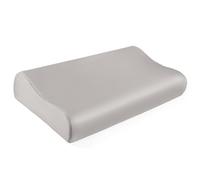THXSILK - Federa in 100% seta di gelso da 19 Momme per cuscino Contour in memory foam, federa per cuscino cervicale, confezione da 1 (61 x 35,6 x 11,9 cm/9,9 cm), colore: grigio