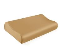 THXSILK - Federa in 100% seta di gelso da 19 Momme per cuscino Contour in memory foam, federa per cuscino cervicale, confezione da 1 (61 x 35,6 x 11,9 cm/9,9 cm), colore: oro metallizzato