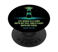 Thy Word is a Lamp unto My Feet - Psalm 119:10 Faith Verse PopSockets PopGrip Adesivo