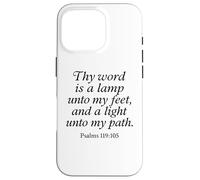 Thy Word Is A Lamp Unto My Feet Salmi 119:105 Versetto di fede Custodia per iPhone 16 Pro