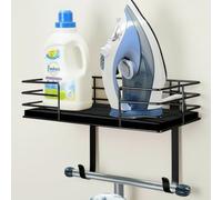 THYGIFTREE Appendiabiti da parete per asse da stiro, supporto per asse da stiro con mensola, supporto per lavanderia, ferro e asse da stiro, organizzazione e conservazione della lavanderia (grigio