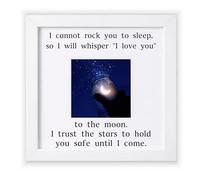 THYGIFTREE Cornice commemorativa per la mamma in lutto, con luna e stelle, regalo di simpatia per la perdita del bambino, regalo per la buonanotte per la buonanotte, regalo per la buonanotte per la