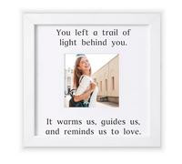 THYGIFTREE Regali di condoglianze per la perdita di mamma e moglie, cornice commemorativa per la perdita del migliore amico, regalo motivazionale per il lutto del sentiero di luce, decorazione
