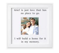 THYGIFTREE Regalo di condoglianze per la perdita di mamma, papà, migliore amico, cornice commemorativa con citazione "Grief is Just Love", regalo di lutto per la salute mentale per la guarigione