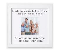 THYGIFTREE Regalo di condoglianze per la perdita di papà e mamma, cornice commemorativa per riunione di famiglia, regalo per lutto con scritta in lingua inglese "As Long As You Remember Lereavement