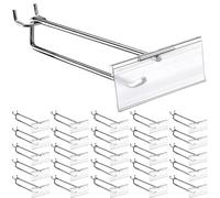Thyle 50 ganci in metallo per scansione con porta etichette, per pannelli forati da 1/8" a 1/4", ganci per pannelli forati con cartellino del prezzo, accessori da parete per pannelli forati, ganci in
