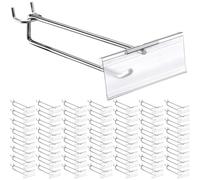 Thyle 50 ganci in metallo per scansione con porta etichette, per pannelli forati da 1/8" a 1/4", ganci per pannelli forati con cartellino del prezzo, accessori da parete per pannelli forati, ganci in