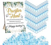 Thyle 51 fantastici giochi per baby shower includono un cartello di caccia e 50 ciucci in acrilico per baby shower, set regalo per rivelare il genere del bambino (verde)