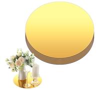 Thyle 6 specchi rotondi in acrilico da 30,5 cm, per centrotavola, piatti per candele, da parete, per matrimoni, centrotavola, vassoio rotondo a specchio per decorazioni per feste di Natale, spessore 1