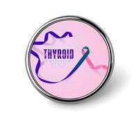 Thyroid Cancer Awareness Month Badge Pin Brooches for Backpack Cloths Hats Button Pins Decor